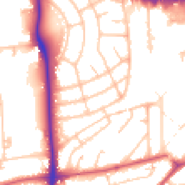 Daytime road noise heatmap for W5 3ES