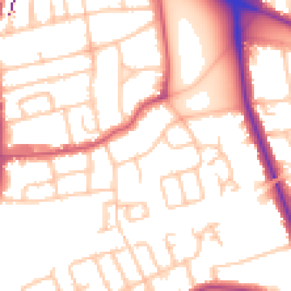 Daytime road noise heatmap for W5 3JH