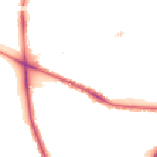 Night-time road noise heatmap for W5 3LL
