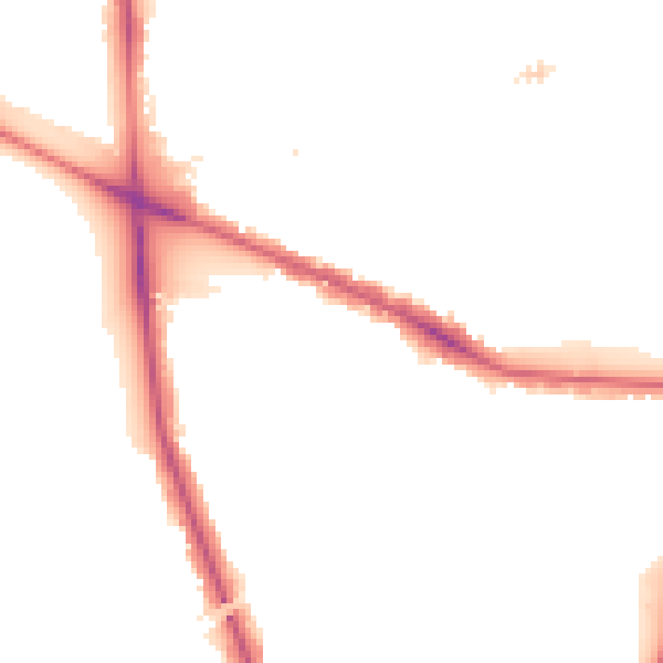 Night-time road noise heatmap for W5 3PA