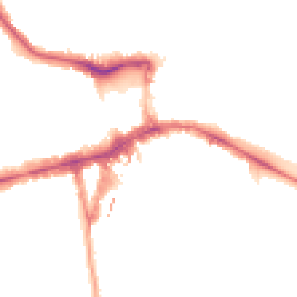 Night-time road noise heatmap for W5 3SS