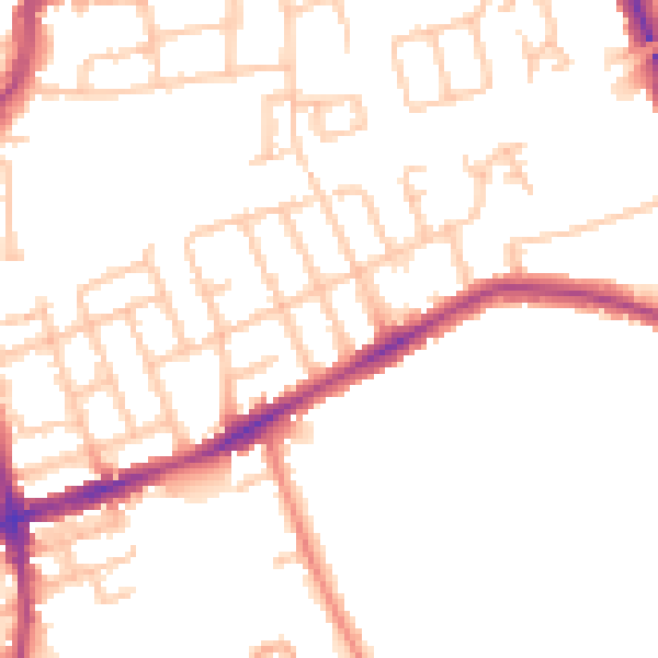 Daytime road noise heatmap for W5 4AU