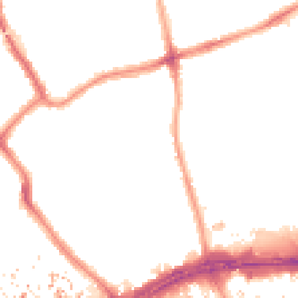 Night-time road noise heatmap for W5 4BL
