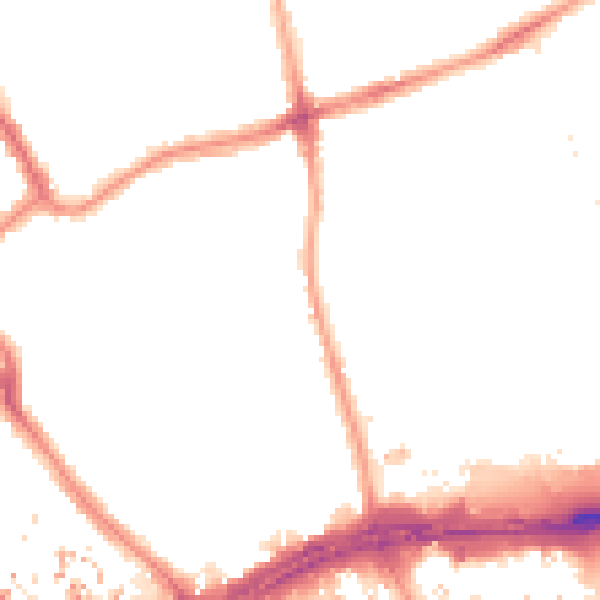 Night-time road noise heatmap for W5 4BU