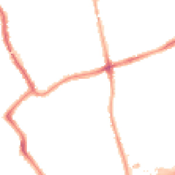 Night-time road noise heatmap for W5 4EP