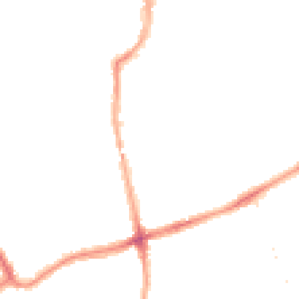 Night-time road noise heatmap for W5 4JE