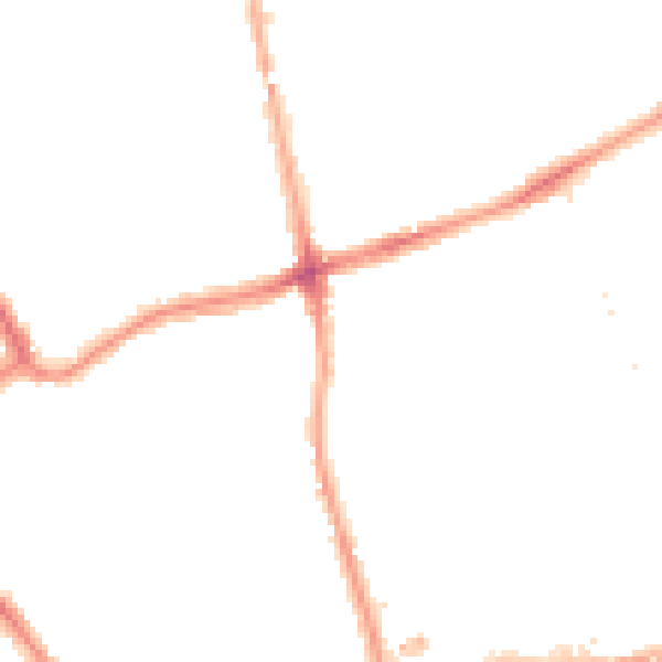 Night-time road noise heatmap for W5 4RH