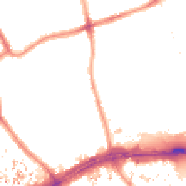 Night-time road noise heatmap for W5 4RP