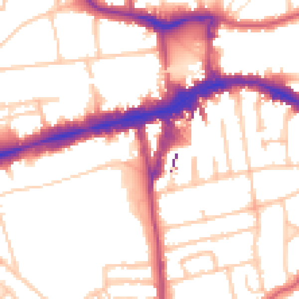 Daytime road noise heatmap for W5 5AS