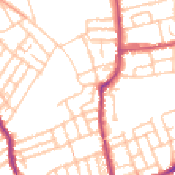 Daytime road noise heatmap for W5 5HD