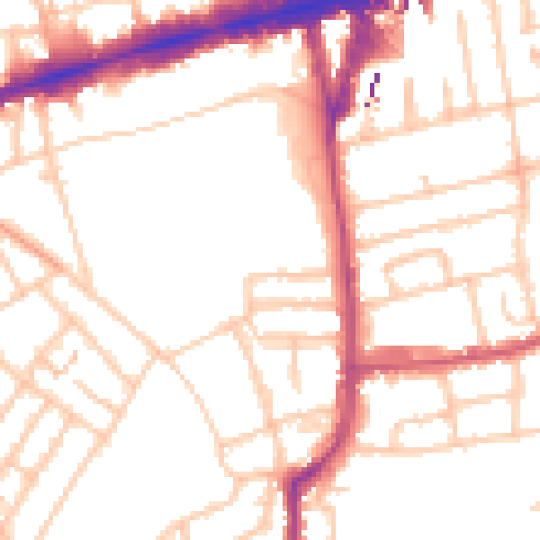 Daytime road noise heatmap for W5 5HS