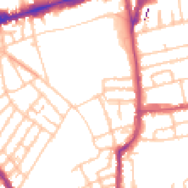 Daytime road noise heatmap for W5 5HZ