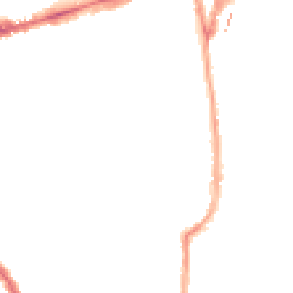 Night-time road noise heatmap for W5 5HZ