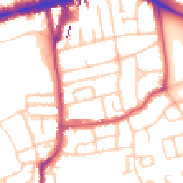 Daytime road noise heatmap for W5 5NG