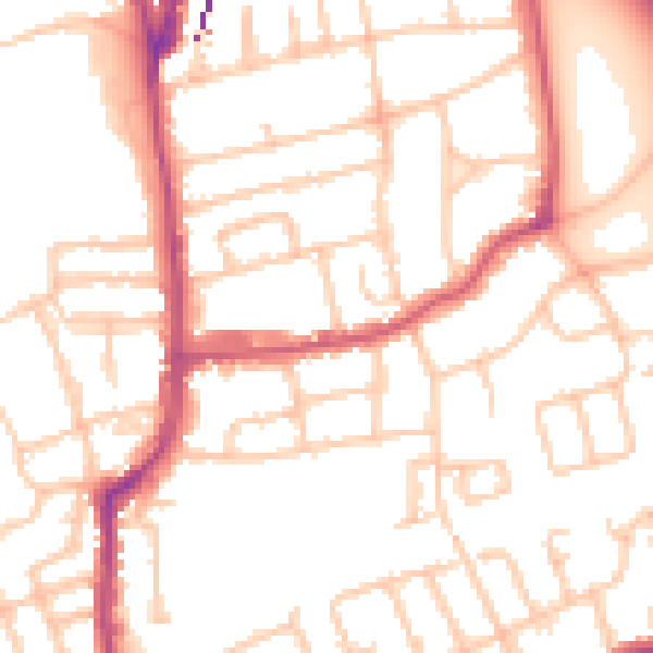 Daytime road noise heatmap for W5 5NR