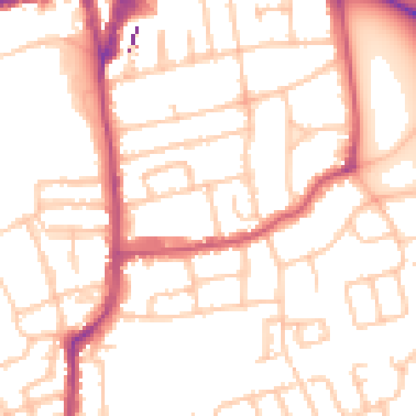 Daytime road noise heatmap for W5 5NW
