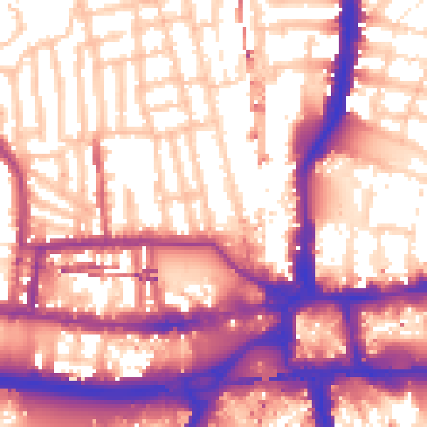 Daytime road noise heatmap for W6 0AA