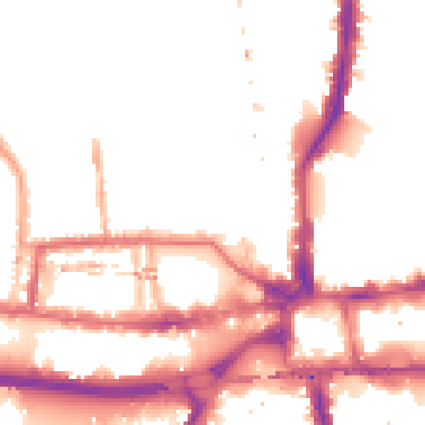 Night-time road noise heatmap for W6 0AA