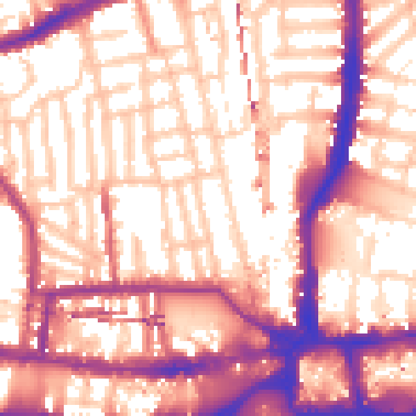 Daytime road noise heatmap for W6 0AB