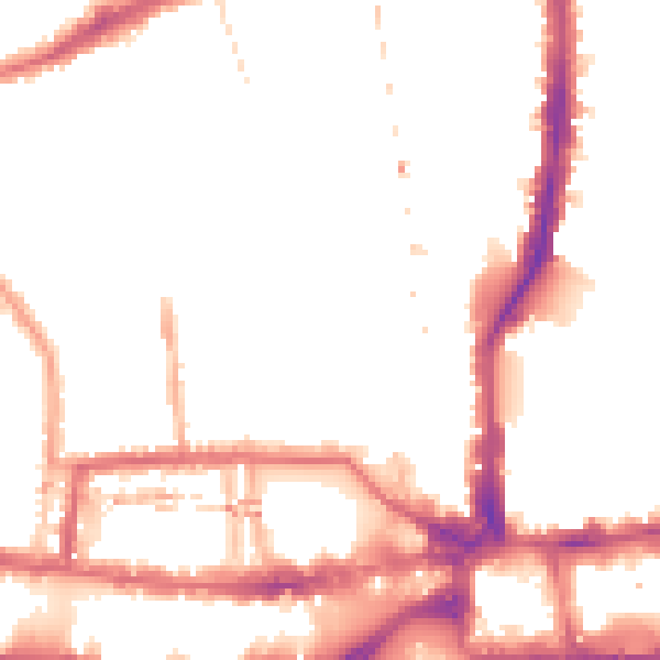 Night-time road noise heatmap for W6 0AB