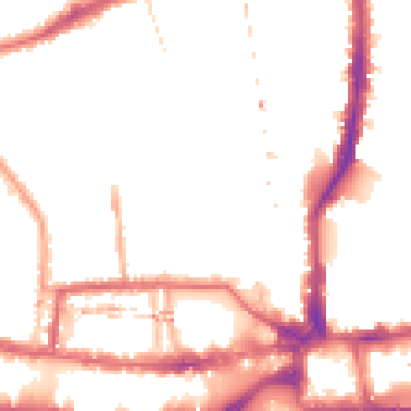 Night-time road noise heatmap for W6 0AD