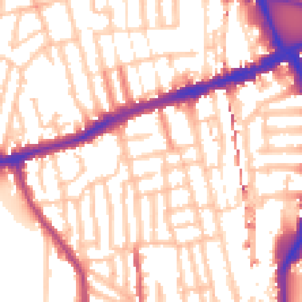Daytime road noise heatmap for W6 0AG