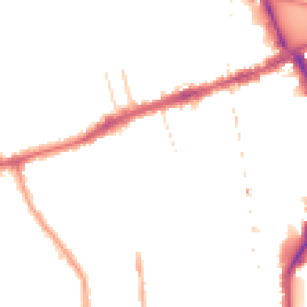 Night-time road noise heatmap for W6 0AG