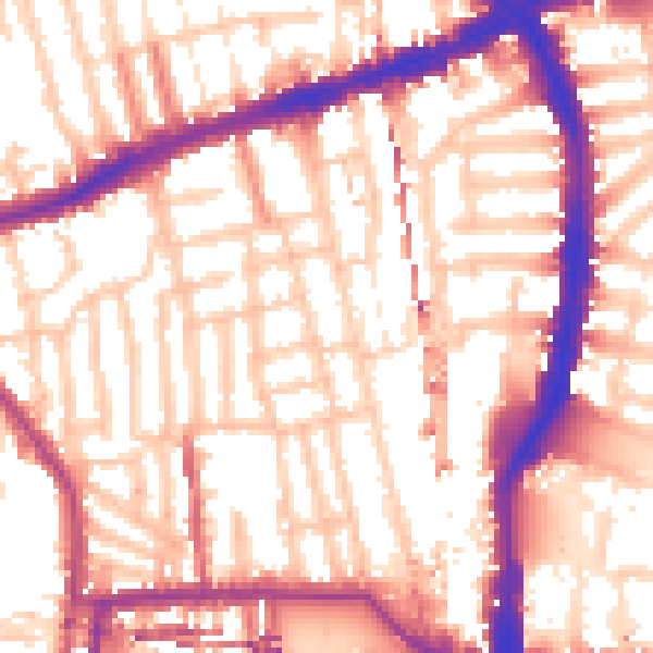 Daytime road noise heatmap for W6 0AH