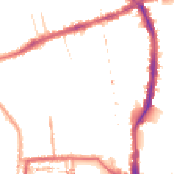 Night-time road noise heatmap for W6 0AH