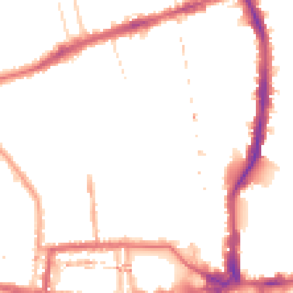 Night-time road noise heatmap for W6 0AJ
