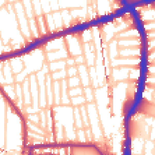 Daytime road noise heatmap for W6 0AL