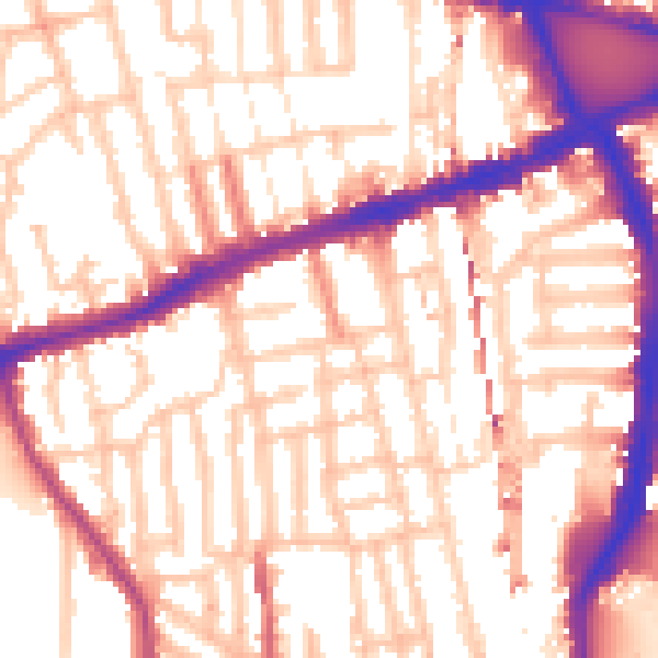 Daytime road noise heatmap for W6 0AP