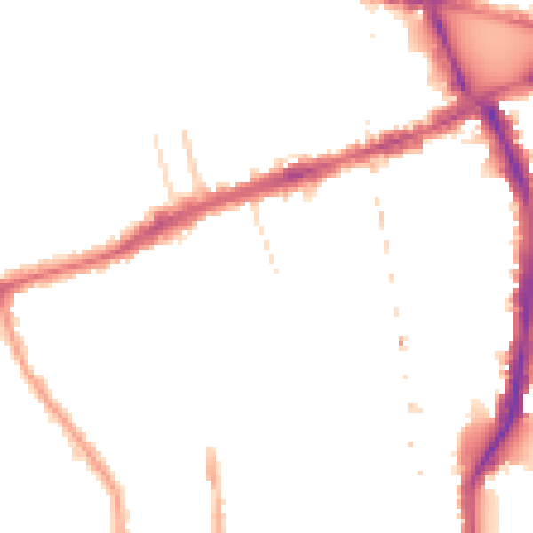 Night-time road noise heatmap for W6 0AP
