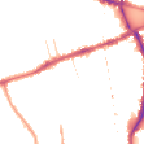 Night-time road noise heatmap for W6 0AR