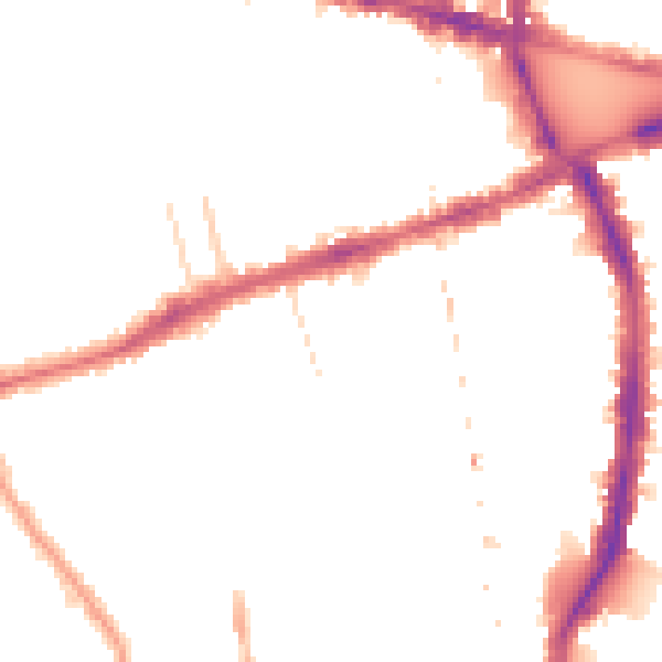 Night-time road noise heatmap for W6 0AS