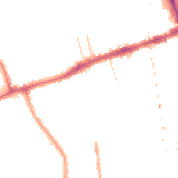 Night-time road noise heatmap for W6 0BA