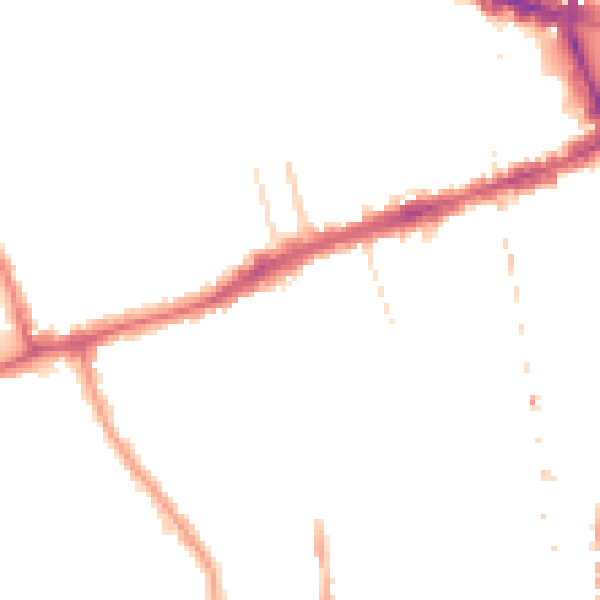 Night-time road noise heatmap for W6 0BE
