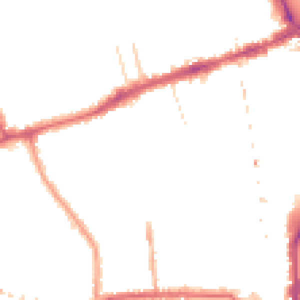 Night-time road noise heatmap for W6 0BG