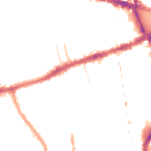 Night-time road noise heatmap for W6 0BP