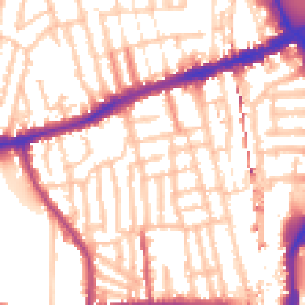 Daytime road noise heatmap for W6 0BS