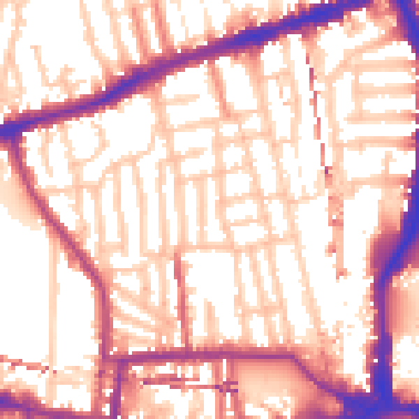 Daytime road noise heatmap for W6 0BW