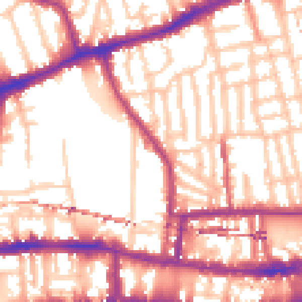 Daytime road noise heatmap for W6 0BY