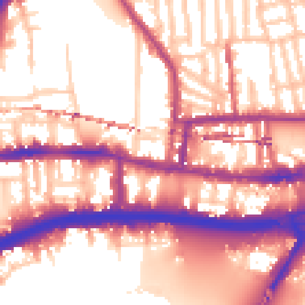Daytime road noise heatmap for W6 0DB