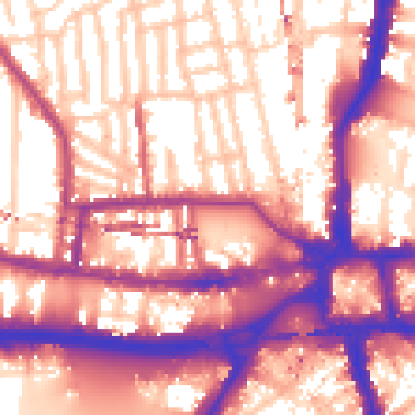 Daytime road noise heatmap for W6 0DG