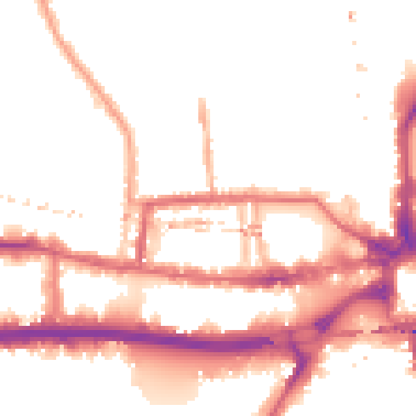 Night-time road noise heatmap for W6 0DJ