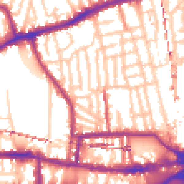 Daytime road noise heatmap for W6 0DL