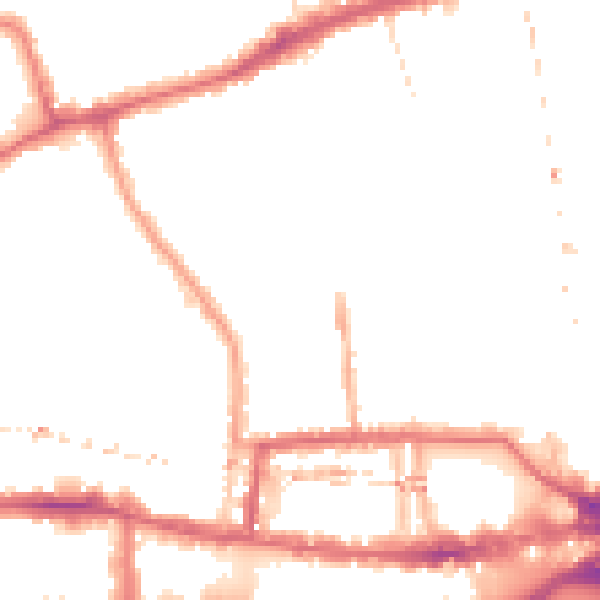 Night-time road noise heatmap for W6 0DL