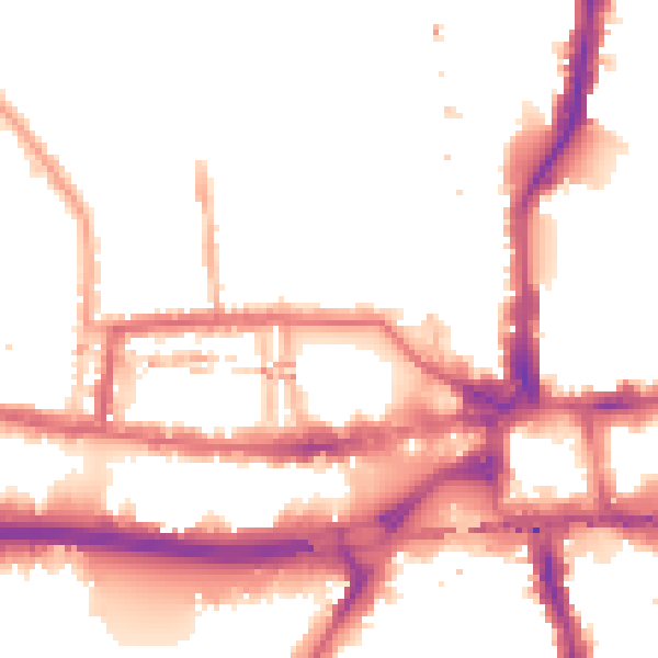 Night-time road noise heatmap for W6 0DQ
