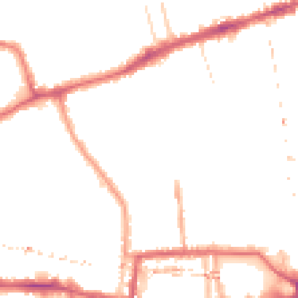 Night-time road noise heatmap for W6 0DR
