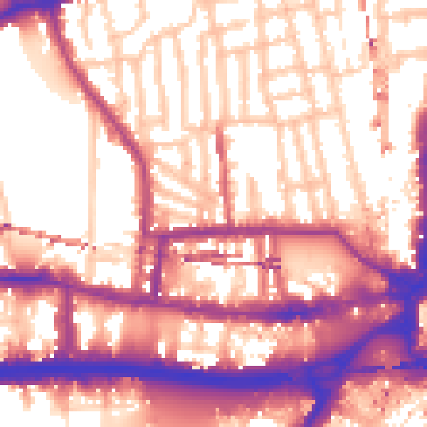 Daytime road noise heatmap for W6 0DS